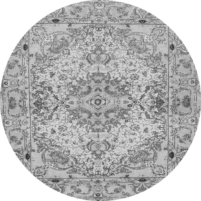 Machine Washable Persian Gray Traditional Rug, wshtr939gry