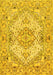 Machine Washable Persian Yellow Traditional Rug, wshtr939yw