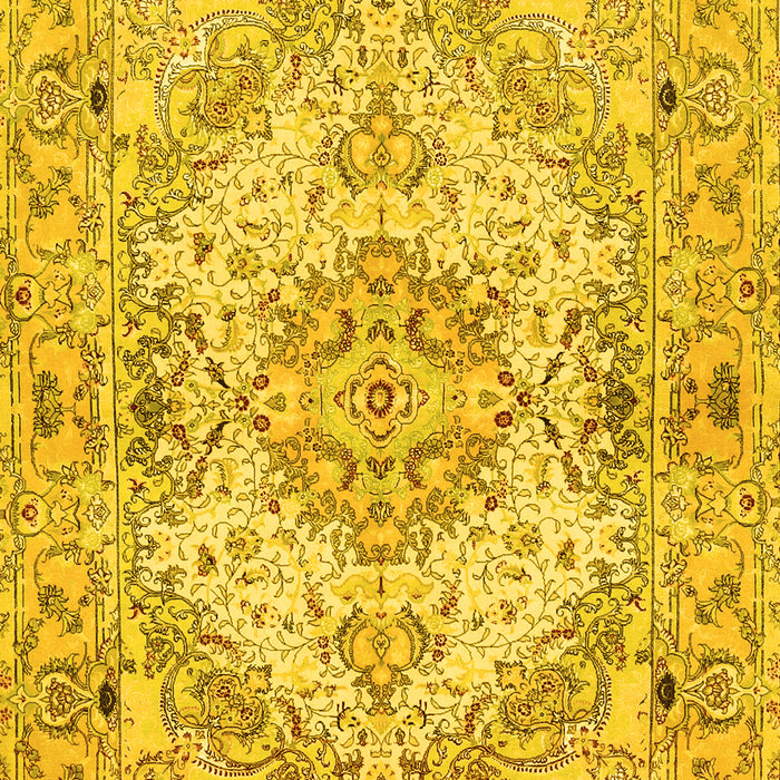 Machine Washable Persian Yellow Traditional Rug, wshtr939yw