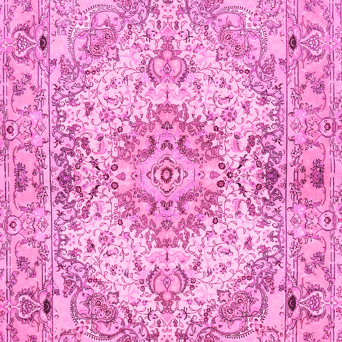 Machine Washable Persian Pink Traditional Rug, wshtr939pnk