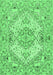 Machine Washable Persian Emerald Green Traditional Area Rugs, wshtr939emgrn
