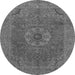 Square Medallion Gray Traditional Rug, tr93gry