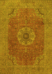 Medallion Yellow Traditional Rug, tr93yw