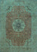 Medallion Light Blue Traditional Rug, tr93lblu