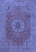 Medallion Blue Traditional Rug, tr93blu