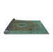 Sideview of Medallion Light Blue Traditional Rug, tr93lblu