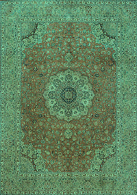 Medallion Turquoise Traditional Rug, tr93turq