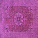 Square Medallion Purple Traditional Rug, tr93pur