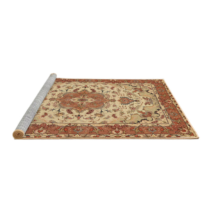 Sideview of Machine Washable Traditional Red Rug, wshtr940