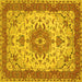 Square Persian Yellow Traditional Rug, tr940yw