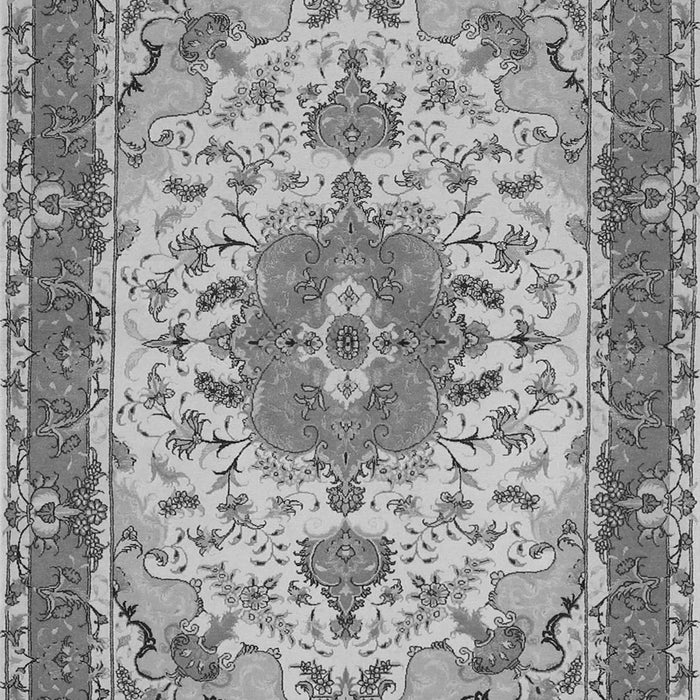 Serging Thickness of Machine Washable Persian Gray Traditional Rug, wshtr940gry