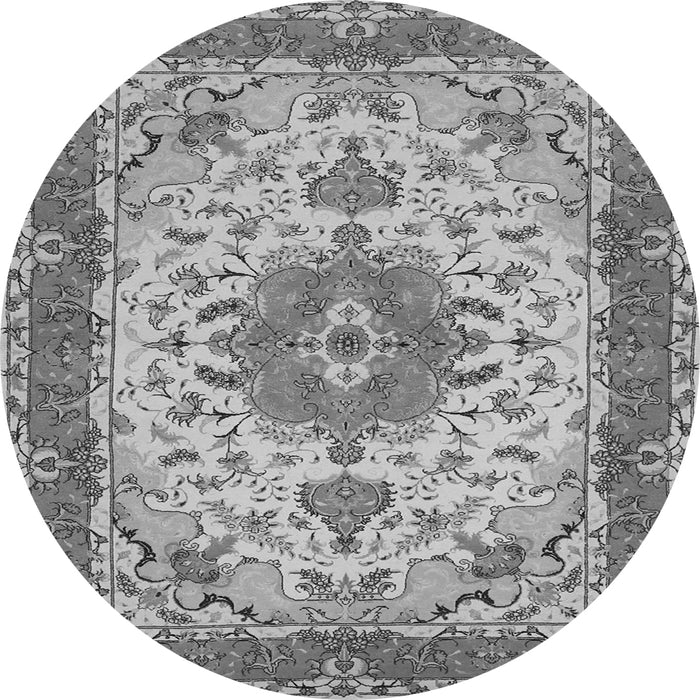 Machine Washable Persian Gray Traditional Rug, wshtr940gry