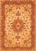 Serging Thickness of Machine Washable Persian Orange Traditional Area Rugs, wshtr940org