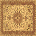 Square Persian Brown Traditional Rug, tr940brn