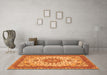 Machine Washable Persian Orange Traditional Area Rugs in a Living Room, wshtr940org