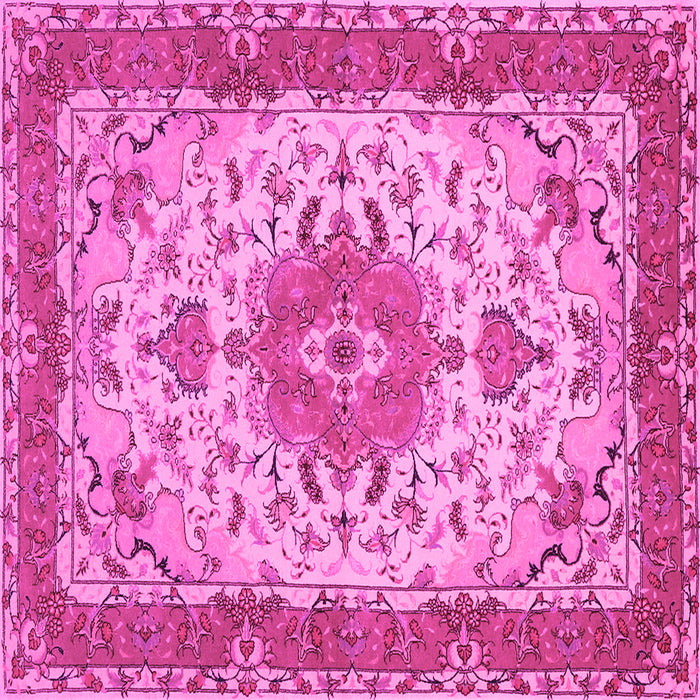 Square Persian Pink Traditional Rug, tr940pnk