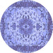 Round Persian Blue Traditional Rug, tr940blu