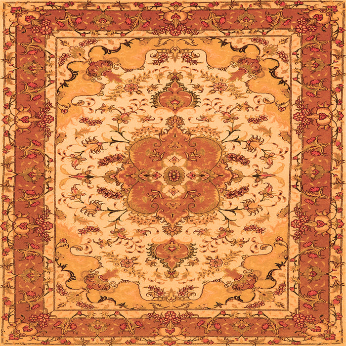 Serging Thickness of Persian Orange Traditional Rug, tr940org