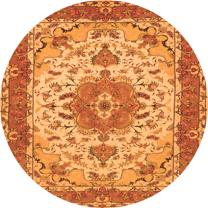 Square Persian Orange Traditional Rug, tr940org