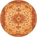 Square Persian Orange Traditional Rug, tr940org