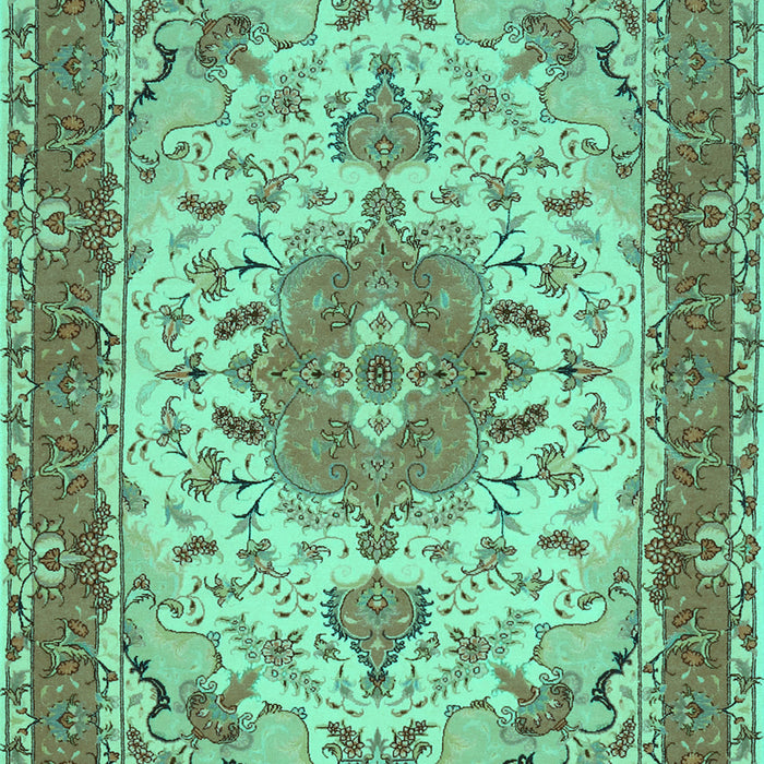 Machine Washable Persian Turquoise Traditional Area Rugs, wshtr940turq
