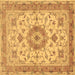 Square Machine Washable Persian Brown Traditional Rug, wshtr941brn