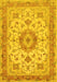 Machine Washable Persian Yellow Traditional Rug, wshtr941yw