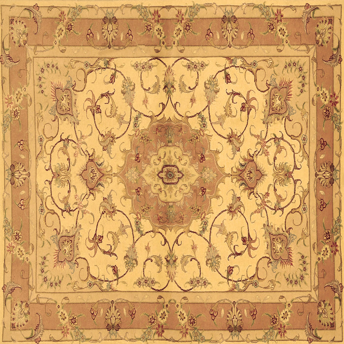Square Persian Brown Traditional Rug, tr941brn