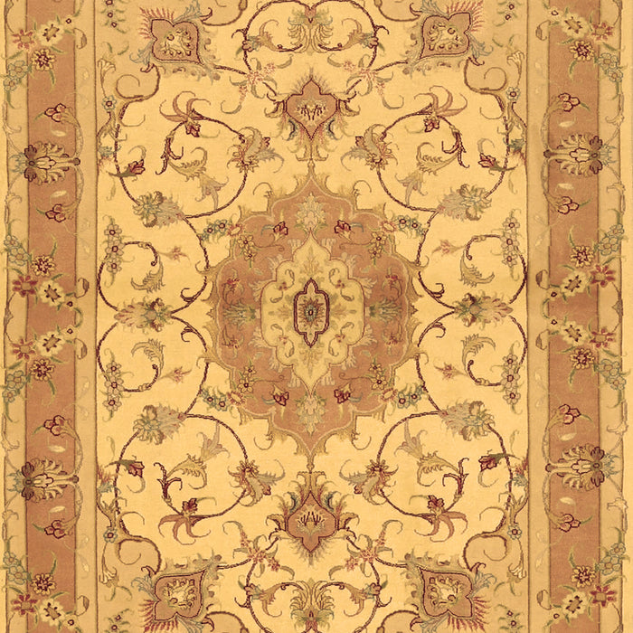 Machine Washable Persian Brown Traditional Rug, wshtr941brn