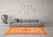 Machine Washable Persian Orange Traditional Area Rugs in a Living Room, wshtr941org