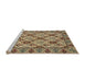 Sideview of Machine Washable Traditional Sepia Brown Rug, wshtr942