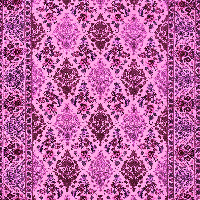 Machine Washable Persian Pink Traditional Rug, wshtr942pnk