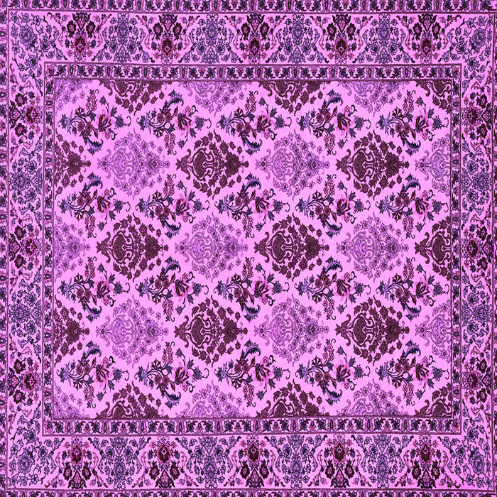 Square Persian Purple Traditional Rug, tr942pur