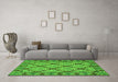 Machine Washable Persian Green Traditional Area Rugs in a Living Room,, wshtr942grn