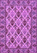 Machine Washable Persian Purple Traditional Area Rugs, wshtr942pur