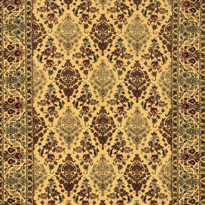 Machine Washable Persian Brown Traditional Rug, wshtr942brn