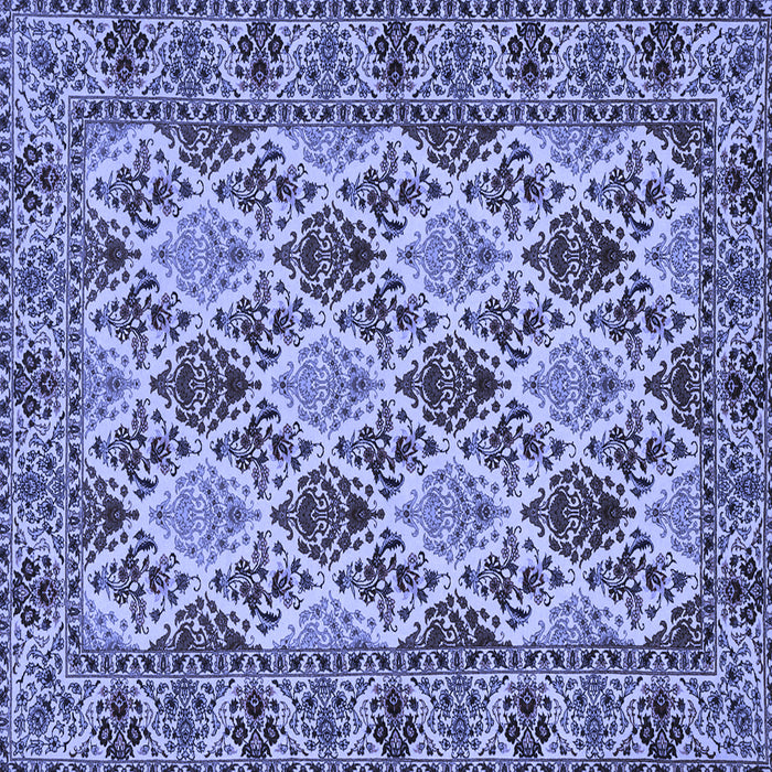 Square Machine Washable Persian Blue Traditional Rug, wshtr942blu