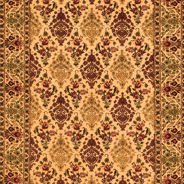 Serging Thickness of Machine Washable Persian Orange Traditional Area Rugs, wshtr942org