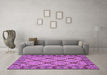 Machine Washable Persian Purple Traditional Area Rugs in a Living Room, wshtr942pur