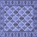 Square Persian Blue Traditional Rug, tr942blu