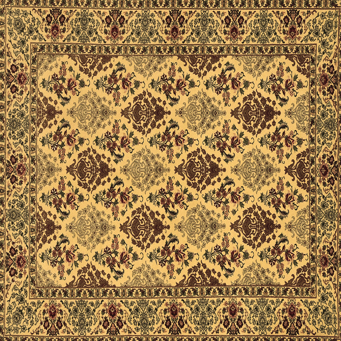 Square Machine Washable Persian Brown Traditional Rug, wshtr942brn