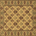 Square Machine Washable Persian Brown Traditional Rug, wshtr942brn