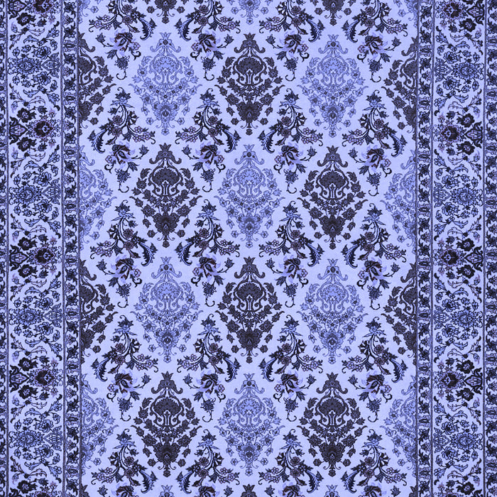 Machine Washable Persian Blue Traditional Rug, wshtr942blu