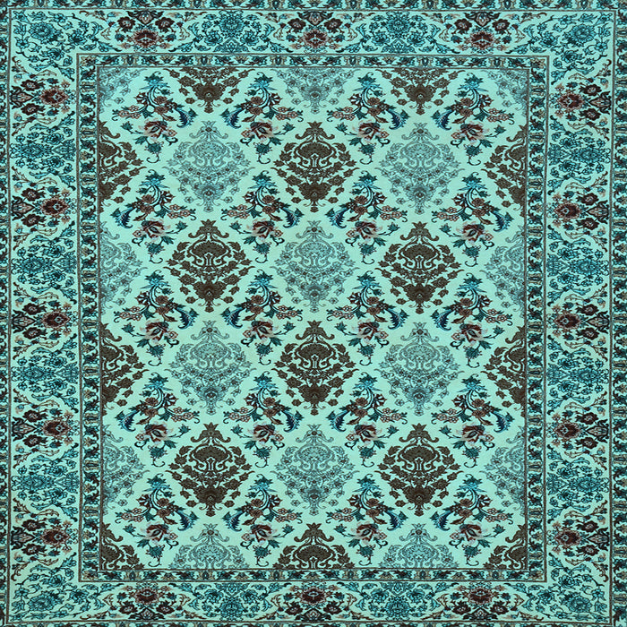 Square Machine Washable Persian Light Blue Traditional Rug, wshtr942lblu