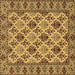 Square Persian Brown Traditional Rug, tr942brn