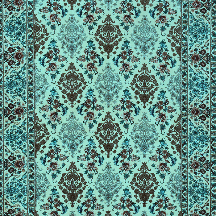 Machine Washable Persian Light Blue Traditional Rug, wshtr942lblu