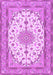 Machine Washable Medallion Purple Traditional Area Rugs, wshtr943pur