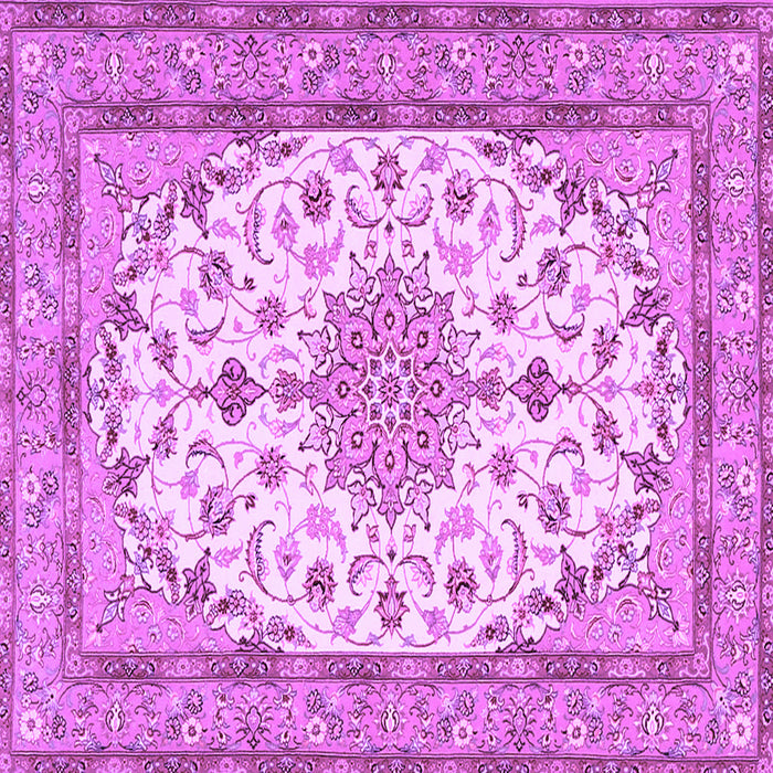 Square Medallion Purple Traditional Rug, tr943pur