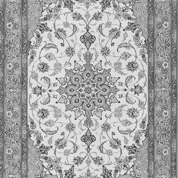 Serging Thickness of Machine Washable Medallion Gray Traditional Rug, wshtr943gry