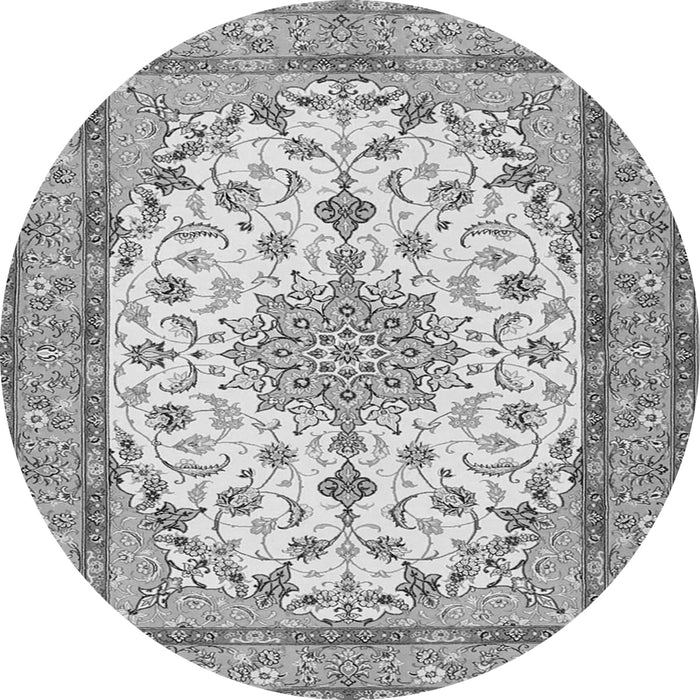 Square Medallion Gray Traditional Rug, tr943gry